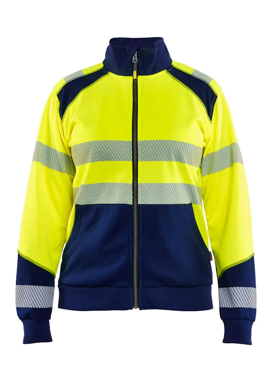 Blaklader 3508 High-Vis-Damen-Sweatshirt mit Reißverschluss