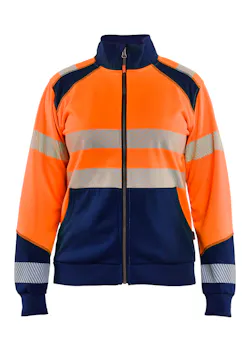 Blaklader 3508 Sweatshirt Met Rits High Vis Reflecterend Dames miniatuur