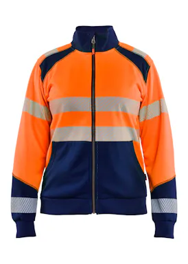 Blaklader 3508 Sweatshirt Met Rits High Vis Reflecterend Dames