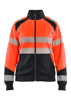 Blaklader 3508 Sweatshirt Met Rits High Vis Reflecterend Dames miniatuur