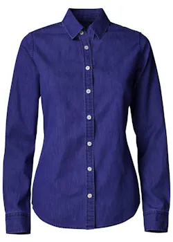 Cutter & Buck Ellensburg 352405 Shirt Regular Fit Denim Dames miniatuur