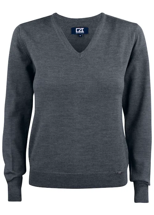 Cutter & Buck Everett 355431 Sweat-shirt col en V coupe standard Regular Fit pour femmes