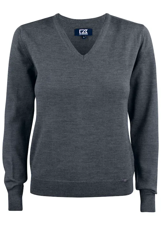 Cutter & Buck Everett 355431 Sweatshirt mit V-Ausschnitt, Damenpassform