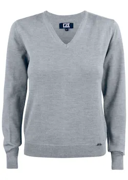 Cutter & Buck Everett 355431 Sweat-shirt col en V coupe standard Regular Fit pour femmes thumbnail (vignette)