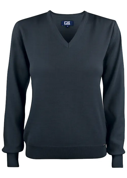 Cutter & Buck Everett 355431 Sweat-shirt col en V coupe standard Regular Fit pour femmes