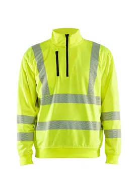 Blåkläder 3564 High-Visibility-Sweatshirt, halber Reißverschluss