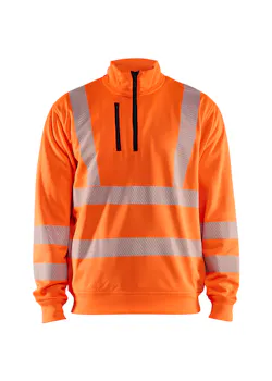 Blåkläder 3564 High Visibility Sweatshirt Halve Rits miniatuur
