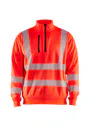 Blåkläder 3564 High Visibility Sweatshirt Halve Rits miniatuur