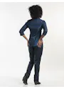 Chaud Devant Women Blue Denim Stretch 3/4 Sleeve miniatuur