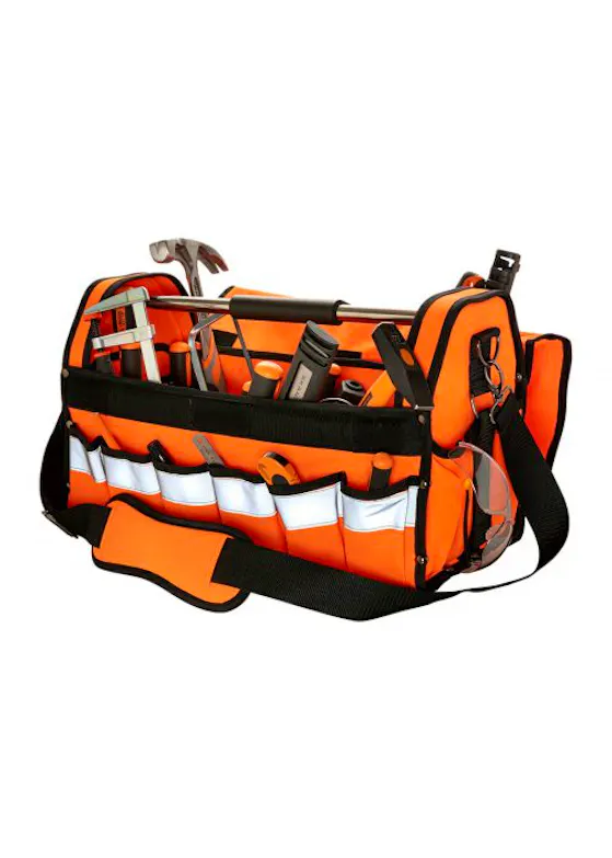 ToolPack Timber Hi-Vis große robuste Werkzeugtasche mit Metalltragebügel
