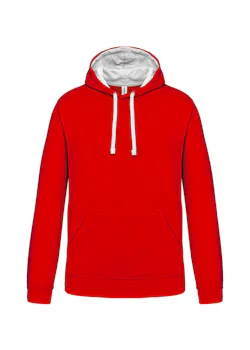 Kariban K446 Sweat-shirt à capuche contrastée coupe standard thumbnail (vignette)