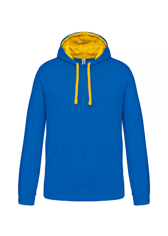 Kariban K446 Sweatshirt hooded, kontrastfarbene Kapuze Regular Fit