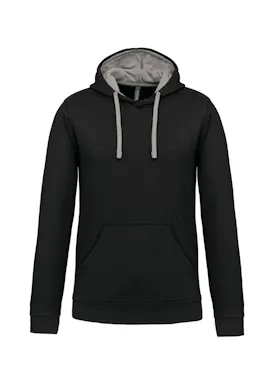 Kariban K446 Sweatshirt hooded, kontrastfarbene Kapuze Regular Fit