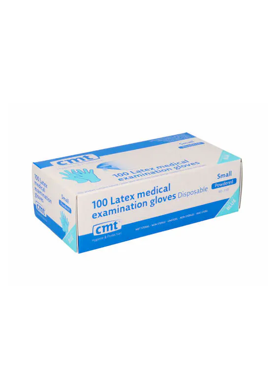 CMT Latexhandschuhe, gepudert, blau (1.000 Stück)