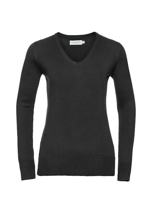 Russell Z710F Pull col en V maille coupe standard chauffant pour femmes