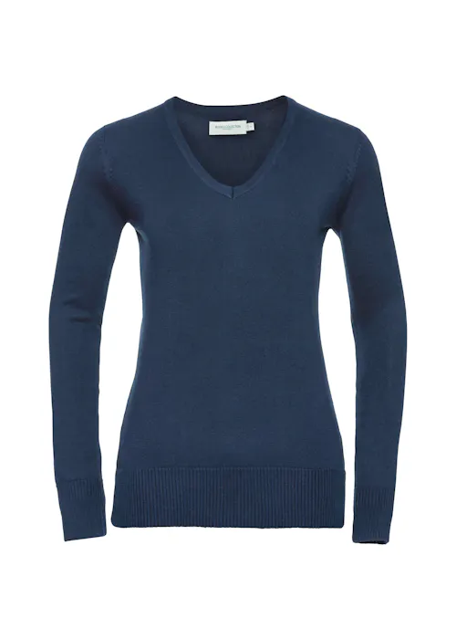 Russell Z710F Pull col en V maille coupe standard chauffant pour femmes