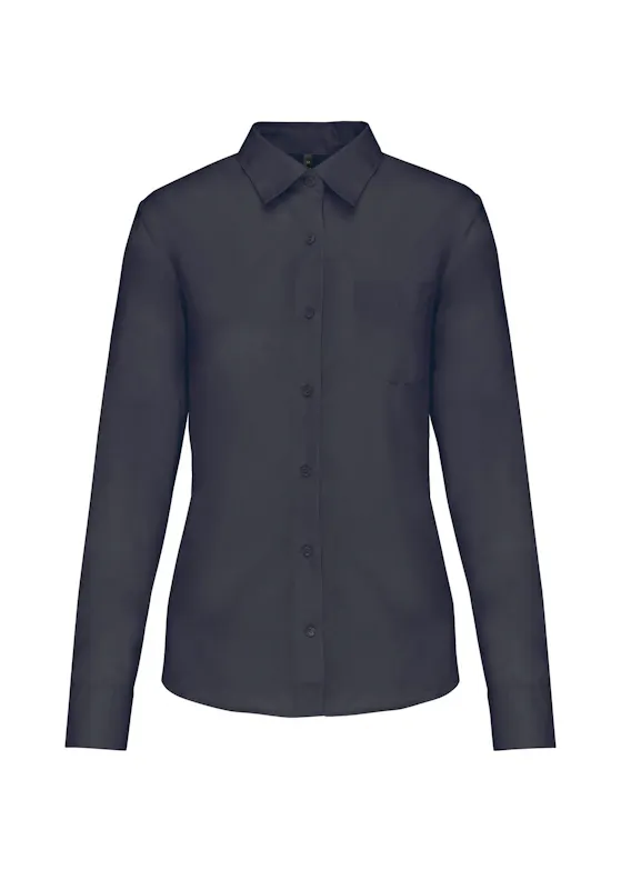 Kariban Jessica K549 Damenbluse mit langen Ärmeln, Regular-Fit