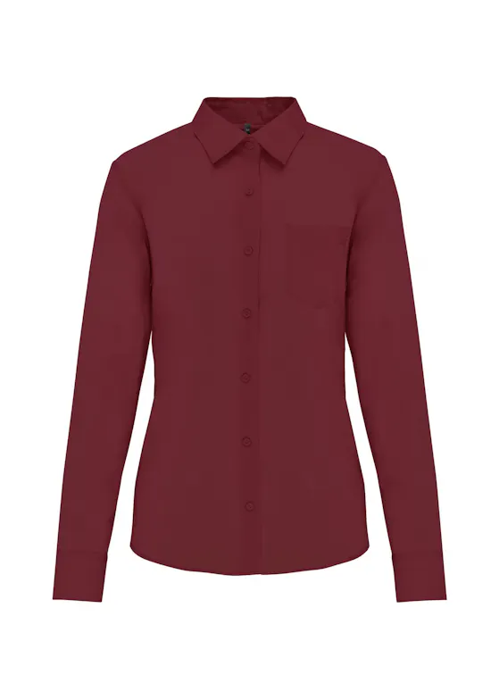 Kariban Jessica K549 Damenbluse mit langen Ärmeln, Regular-Fit