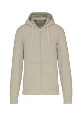 Kariban ökologischer Herren-Sweater mit Kapuze und Reißverschluss