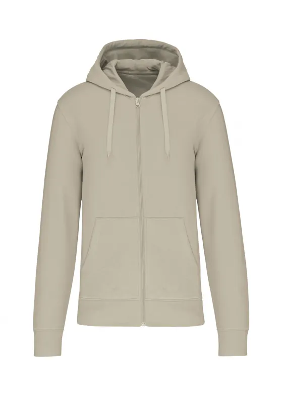 Kariban ökologischer Herren-Sweater mit Kapuze und Reißverschluss