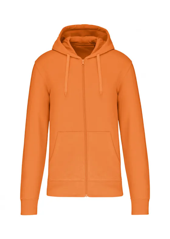 Kariban ökologischer Herren-Sweater mit Kapuze und Reißverschluss