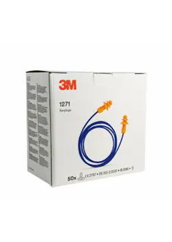 3M Oordoppen 1271 Herbruikbare Met Koord 1 Paar/Pillow-pack 50 Paar/Doos miniatuur