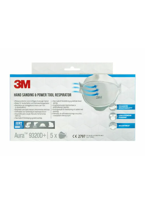 3M Aura 9320+ Partikelmaske, FFP2, 5 Stück