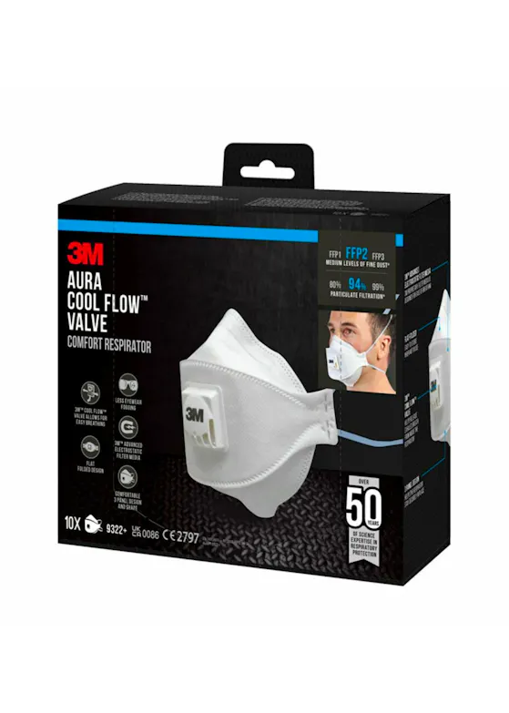 3M Aura Partikelmaske FFP2 9322+ 10er-Pack