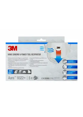 3M Aura 9322+ FFP2-Maske mit Ventil, 5 St.