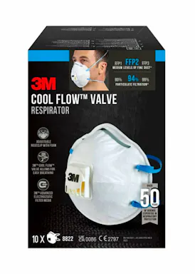 3M Atemschutzmaske FFP2 8822, 10er-Pack