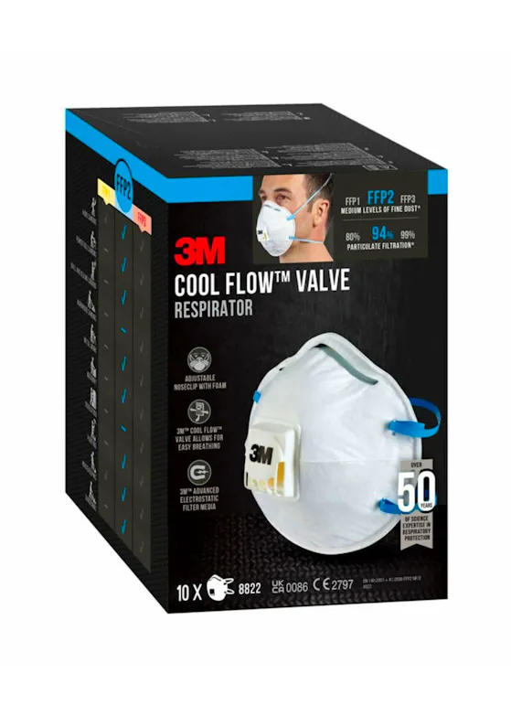 3M Atemschutzmaske FFP2 8822, 10er-Pack