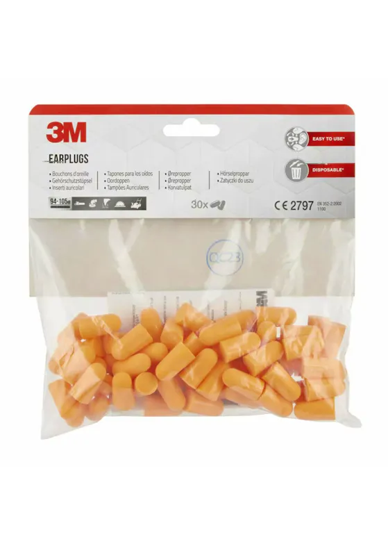 3M Ohrstöpsel 1100, 30 Paar/Packung (94–105 dB)