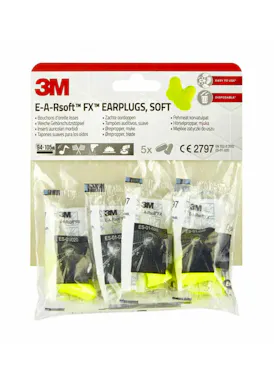 3M weiche Ohrstöpsel E-A-R Soft FX, 5 Paar/Packung (94–105 dB)