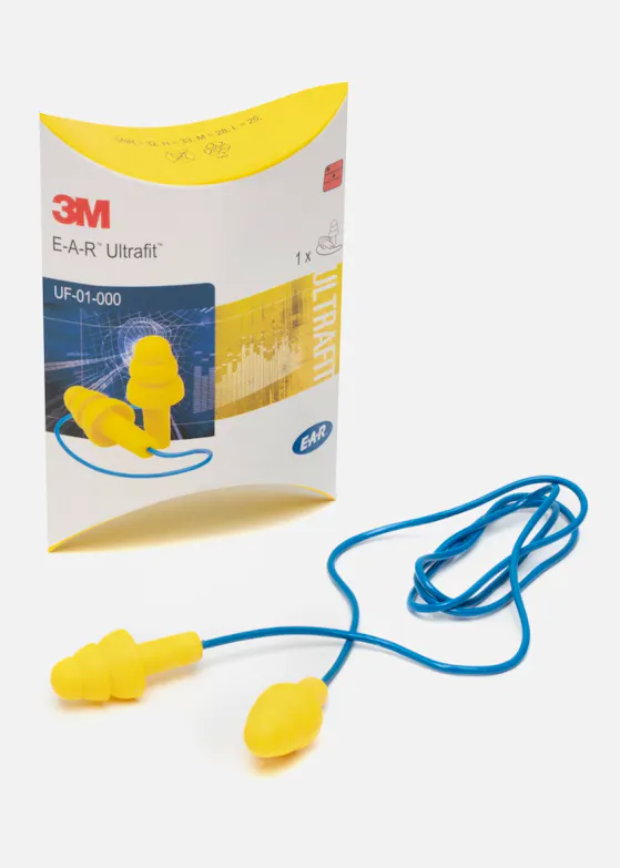 3M EAR UF-01-000 Ultrafit-Ohrstöpsel mit Schnur (50 Stück)