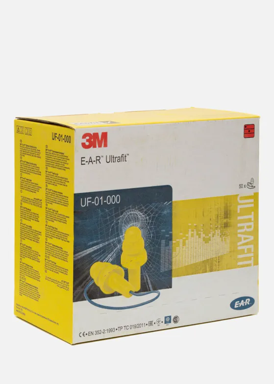 3M EAR UF-01-000 Ultrafit-Ohrstöpsel mit Schnur (50 Stück)