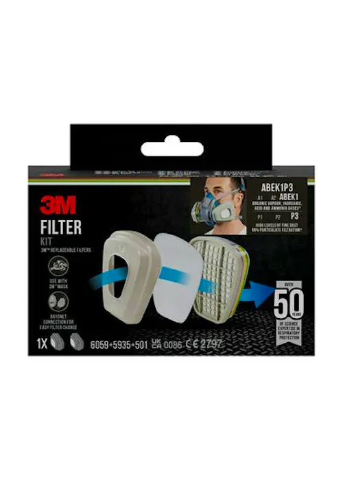 3M ensemble de filtres 6004BC1 ABEK1P3