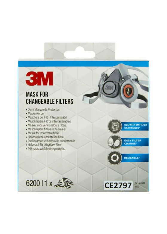 3M Atemschutzmaske für austauschbare Filter 6200 PRO