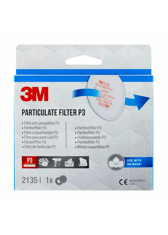 3M Feinstaubfilter 2135 P3, 1 Paar pro Packung