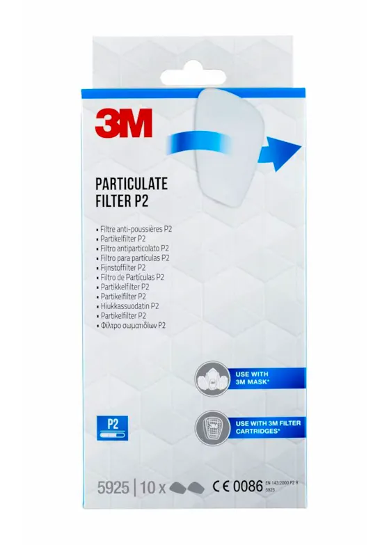 3M Feinstaubfilter P2 5925, 10 Paar/Packung