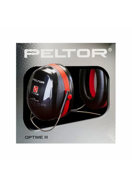 3M Peltor Optime III Kapselgehörschützer H540B-412-SV schwarz/rot Nackenbügel