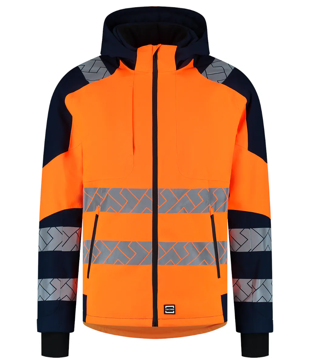 High Vis Orange/Marineblau