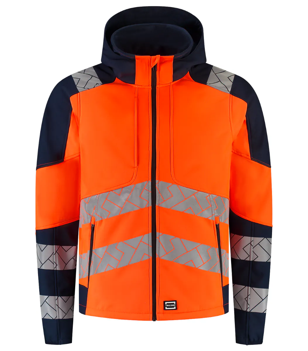 High Vis Orange/Marineblau