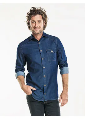 Chaud Devant Men's Blue Stretch Denim