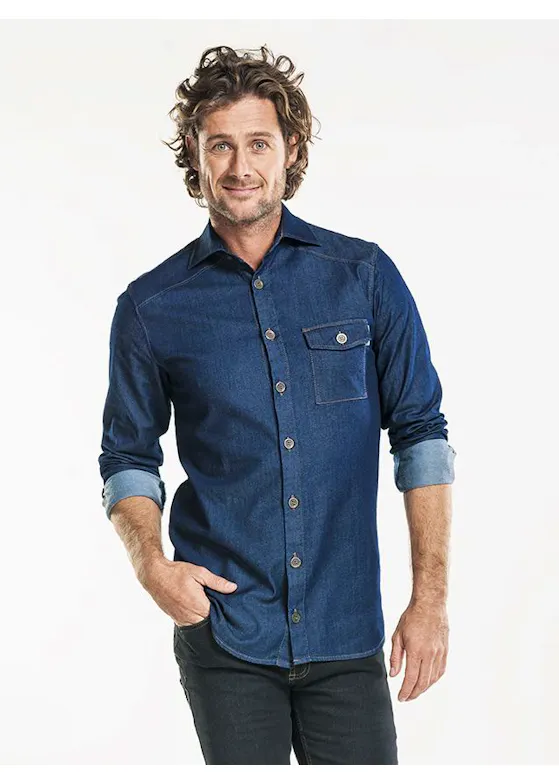 Chaud Devant Men's Blue Stretch Denim