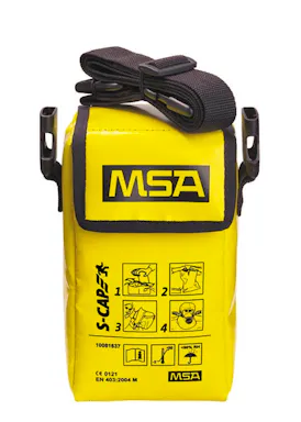 MSA S-Cap Fluchtmaske in der Tasche