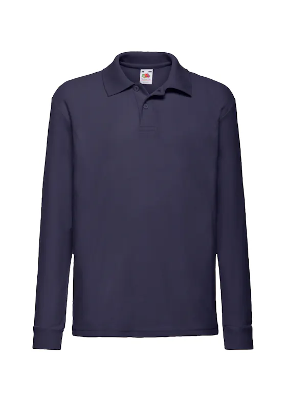 Fruit of the Loom 65/35 Poloshirt Longsleeve für Kinder