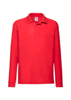 Fruit of The Loom 65/35 Poloshirt Long Sleeve Kinderen miniatuur