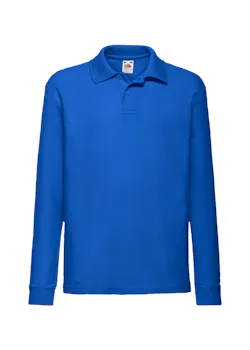 Fruit of The Loom 65/35 Poloshirt Long Sleeve Kinderen miniatuur