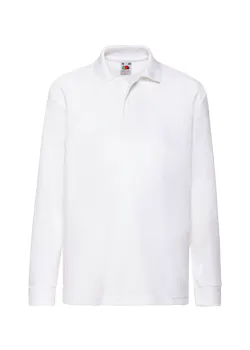 Fruit of The Loom 65/35 Poloshirt Long Sleeve Kinderen miniatuur