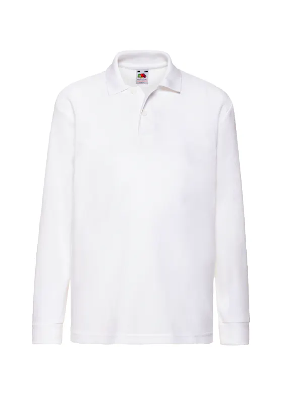 Fruit of the Loom 65/35 Poloshirt Longsleeve für Kinder